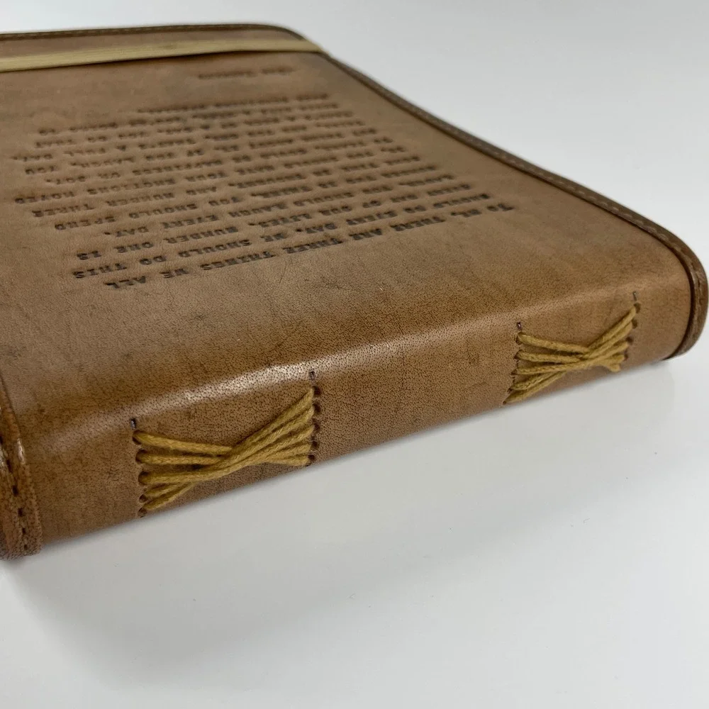 Sugarboo & Co Jim Valvano Quote Leather Journal Brown Hand Bound Sketchbook